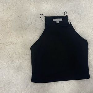 Black halter tank top